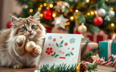 Vánoční přání s kočkou – kreativní tipy