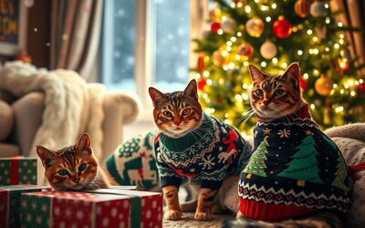 Vánoční svetříky pro kočky – jsou opravdu potřeba?