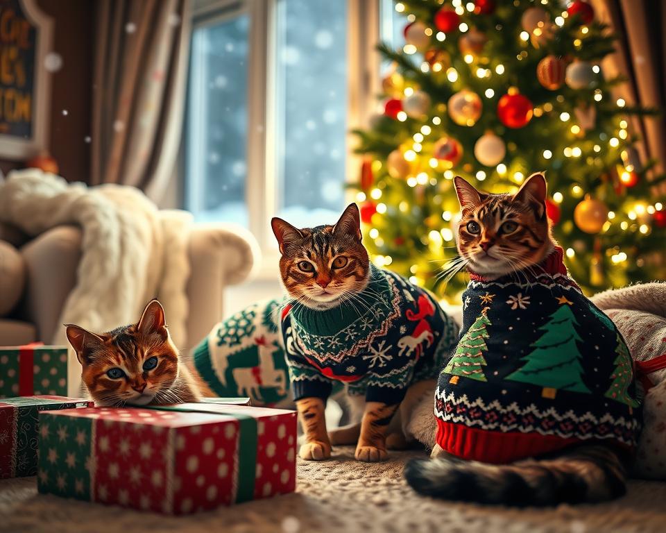 vánoční svetr pro kočku