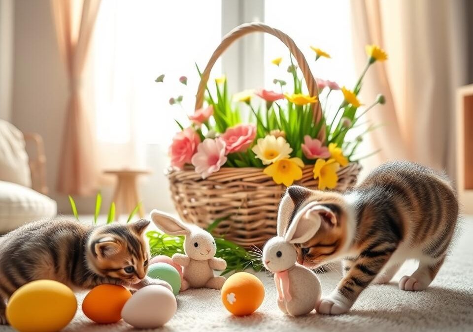Velikonoční dekorace bezpečné pro kočky – jak na to