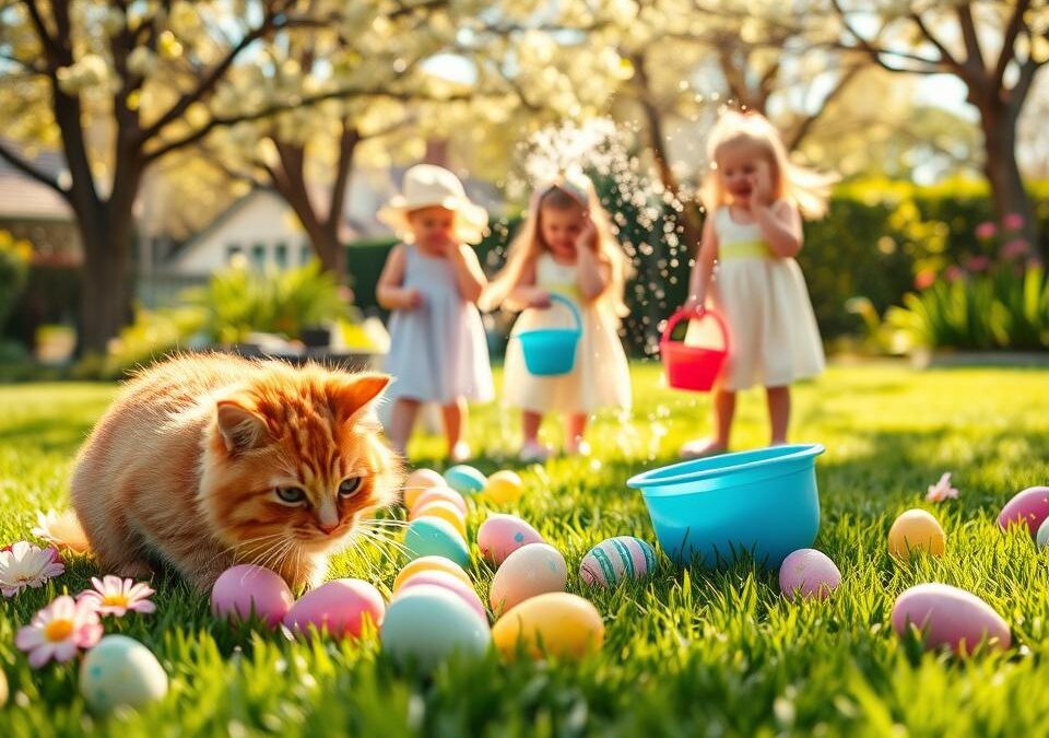 Kočka a velikonoční polévání – velikonoční průvodce přežitím