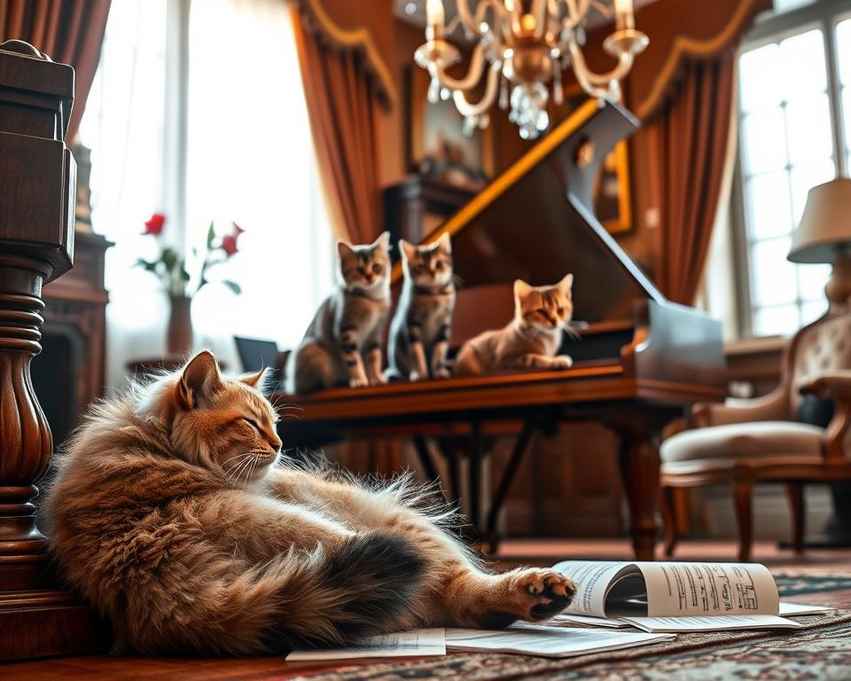 vliv klasické hudby na kočky