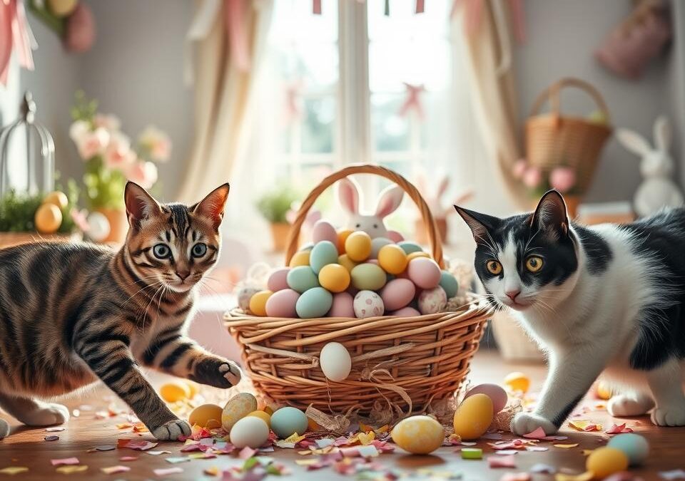 Velikonoční dekorace a kočky – co nikdy nepoužívat