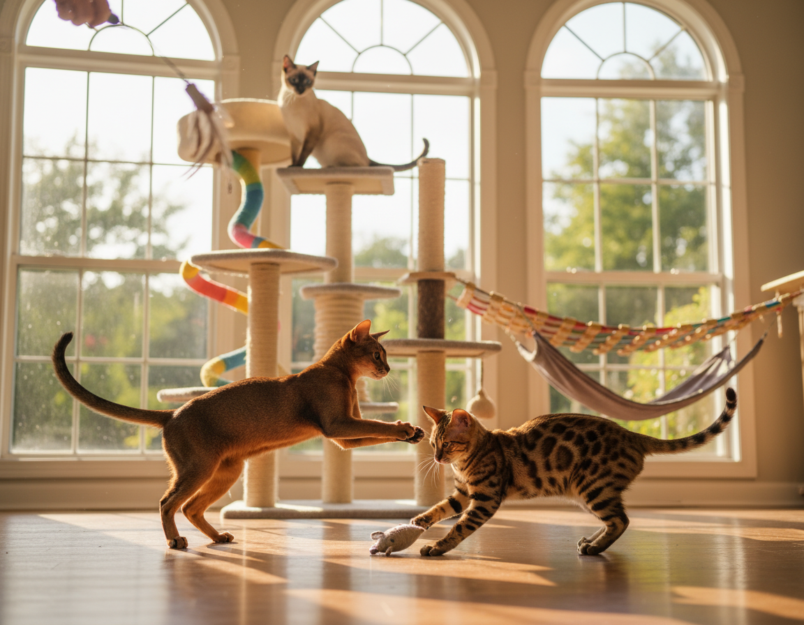 aktivní plemena koček