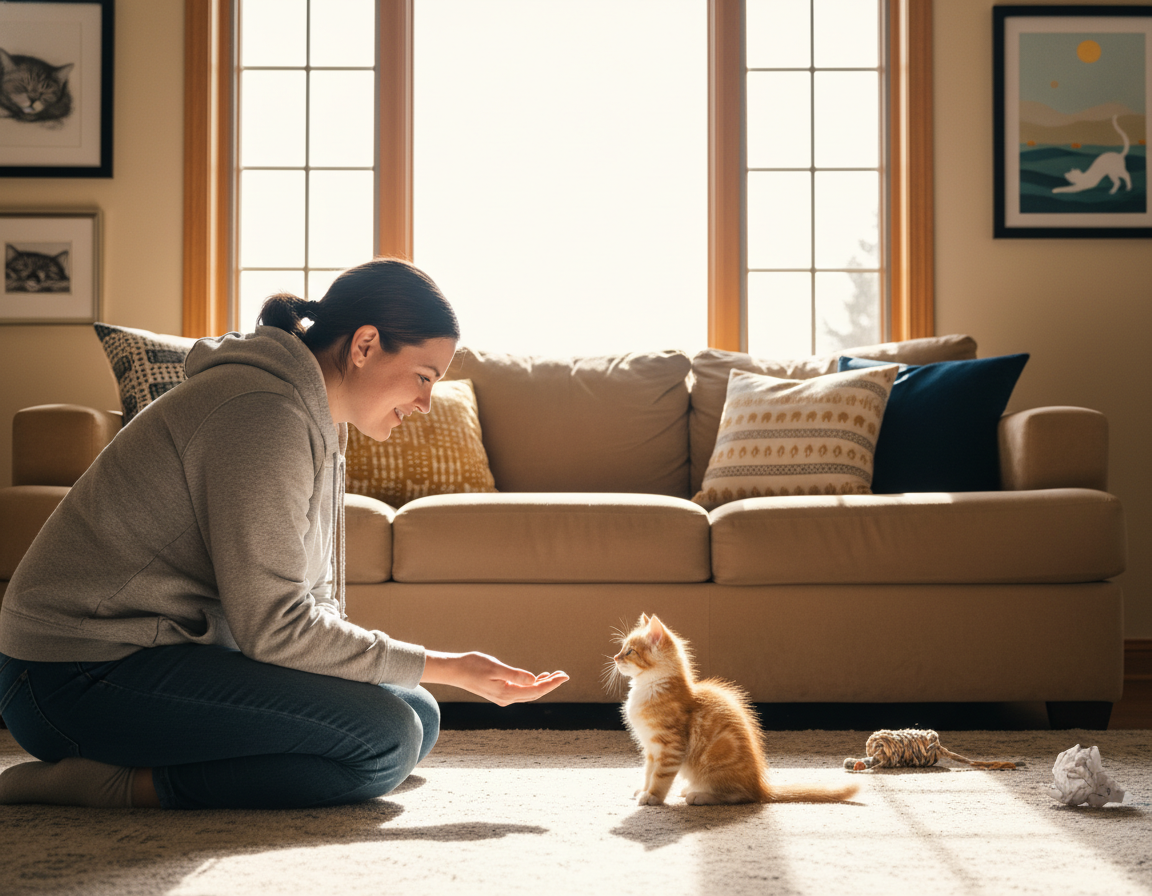 budování důvěry s kočkou