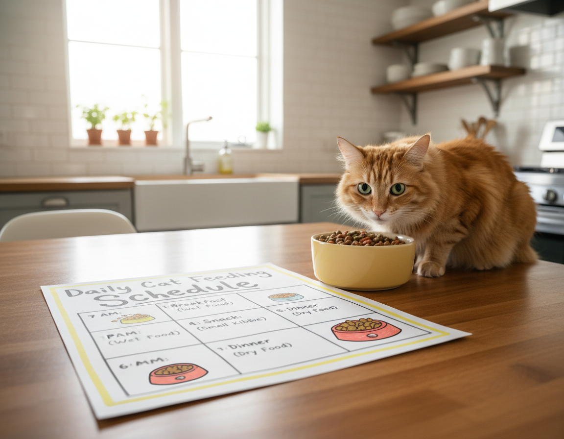 denní plán krmení kočky