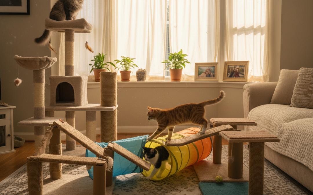 Domácí překážková dráha pro kočky – Vše, co o tom potřebuješ vědět!