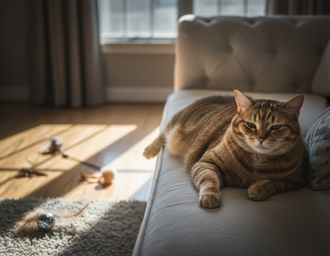 důsledky nedostatku pohybu u koček