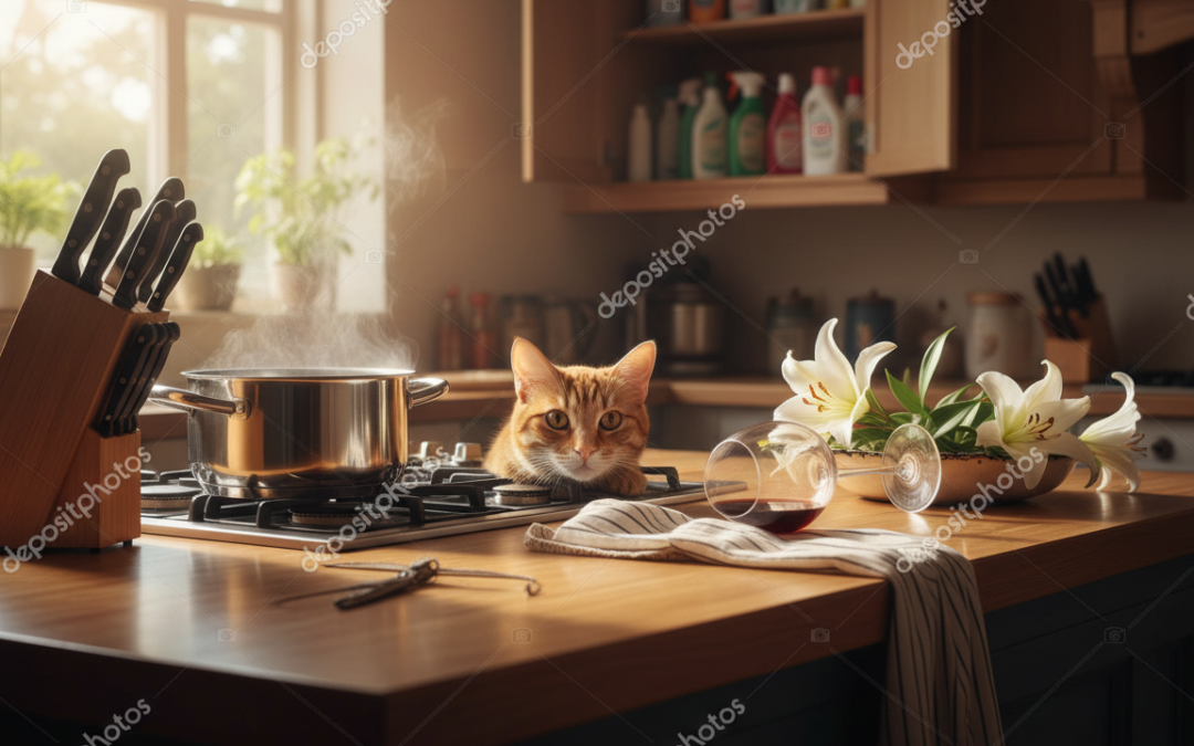 Kuchyňská nebezpečí pro kočku – Vše, co o tom potřebuješ vědět!