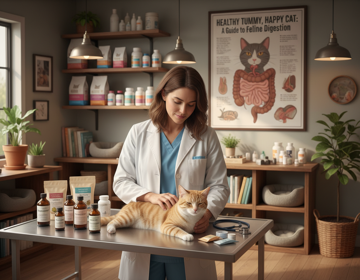 léčba trávicích potíží u koček