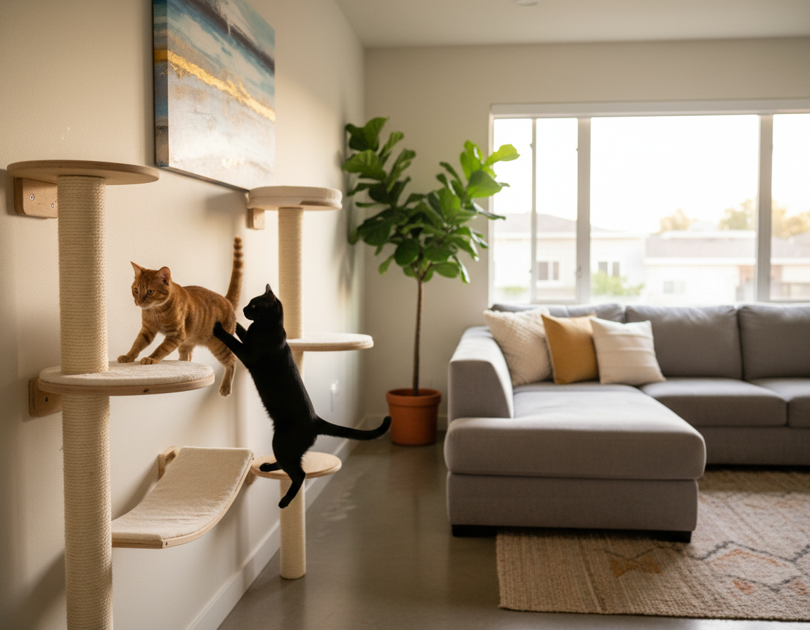 nástěnné lezecké systémy pro kočky