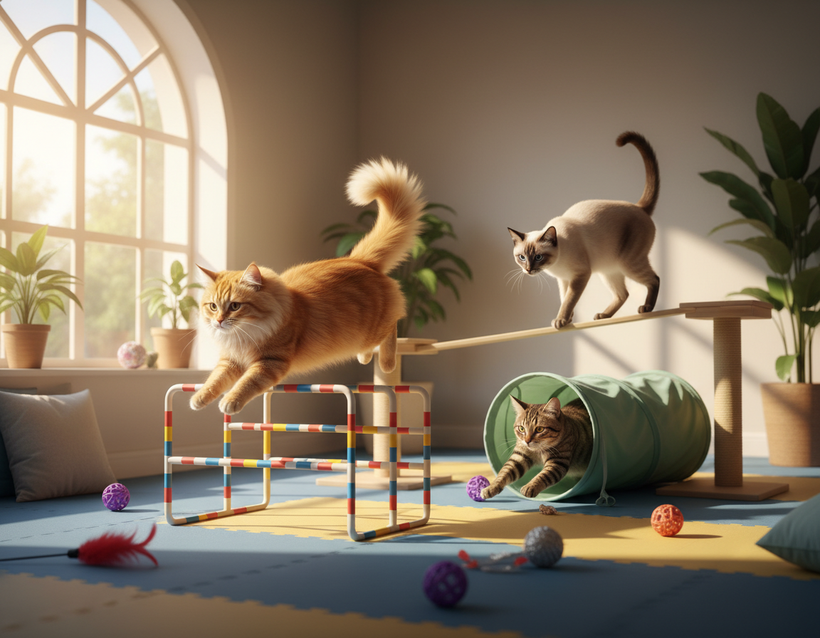 obratnostní úkoly pro kočky