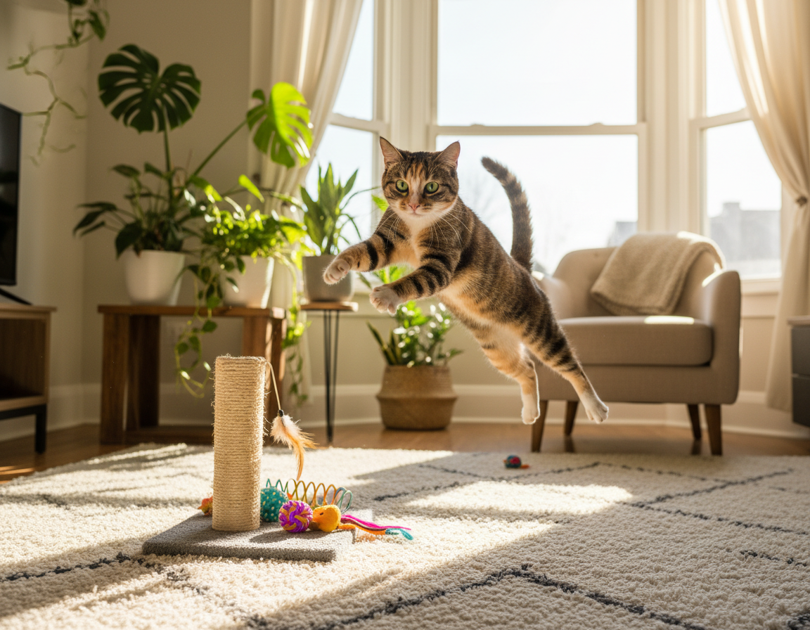 potřeba pohybu u kočky