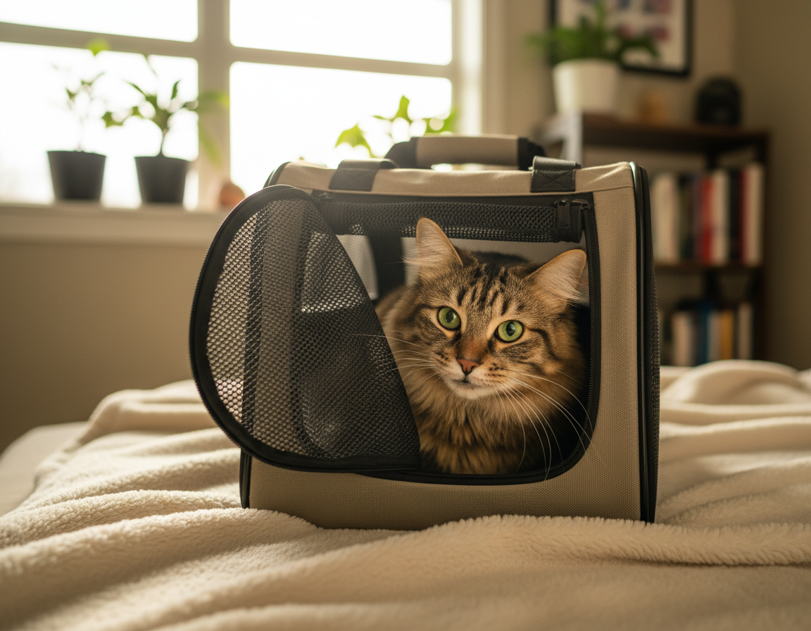 používání přepravky u kočky