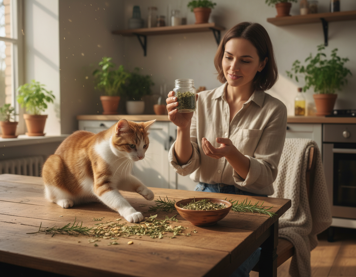 přírodní odčervení koček