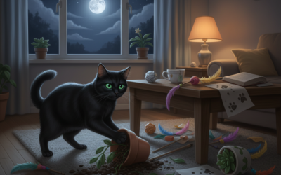 Problémy s nočním chováním kočky – Vše, co o tom potřebuješ vědět!