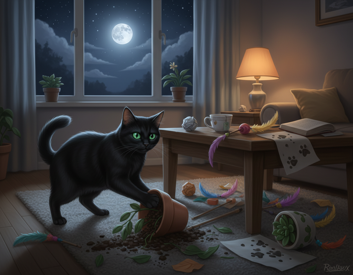 Problémy s nočním chováním kočky – Vše, co o tom potřebuješ vědět!