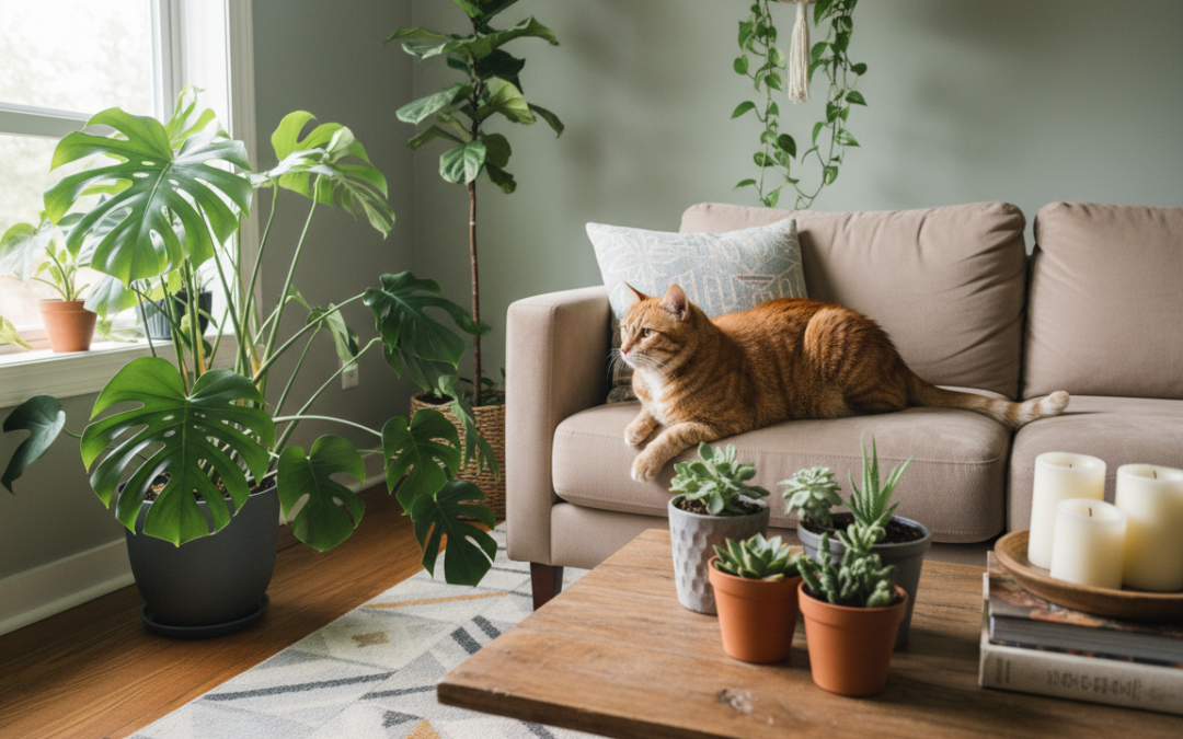 Rostliny a interiérový design v domácnosti s kočkou – Vše, co o tom potřebuješ vědět!