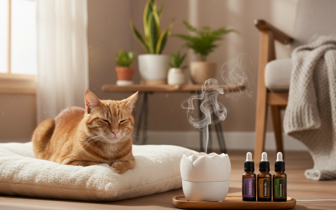 Snižování stresu u kočky pomocí esenciálních olejů – Vše, co o tom potřebuješ vědět!