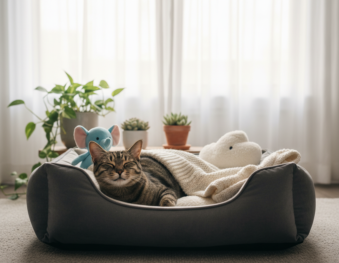 snižování stresu z dopravy u kočky