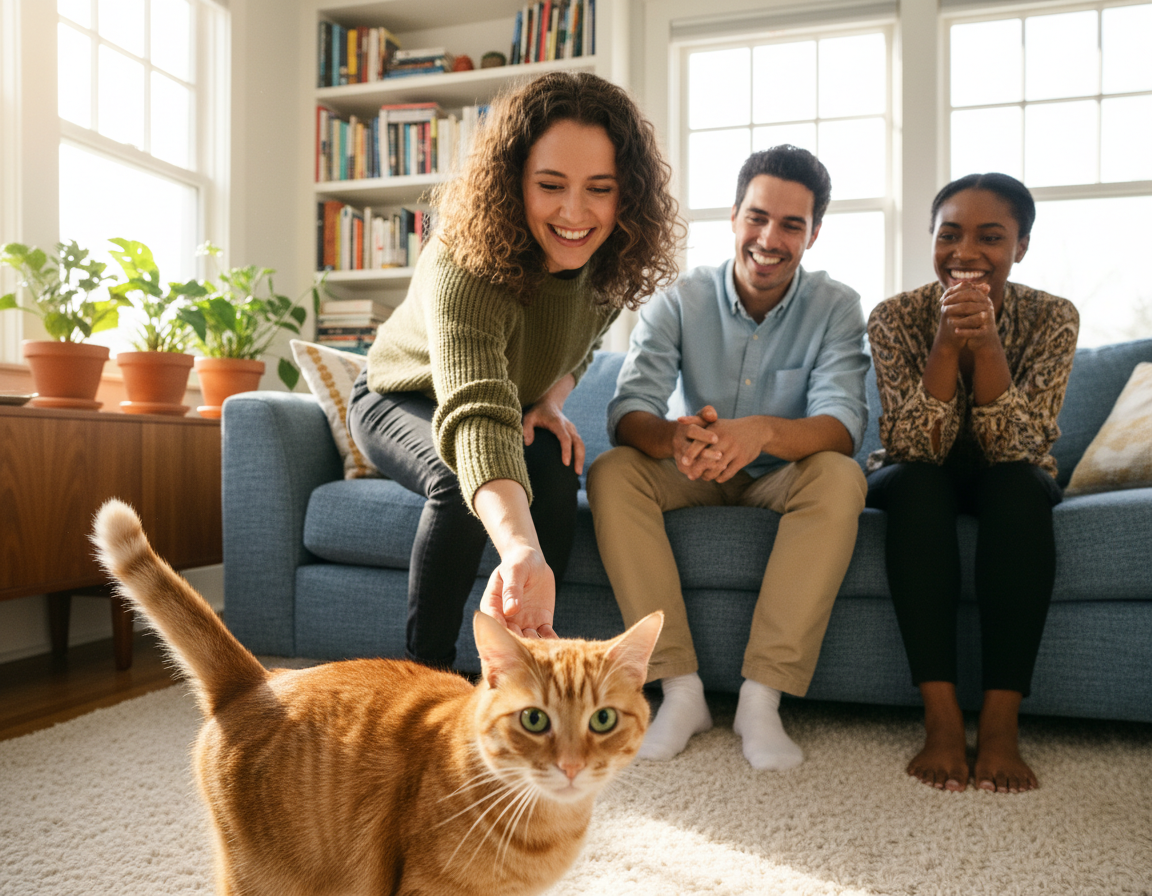 socializace kočky s cizími lidmi