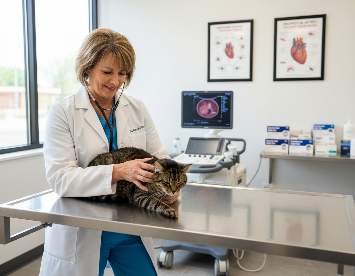 testování na srdeční červivost u koček