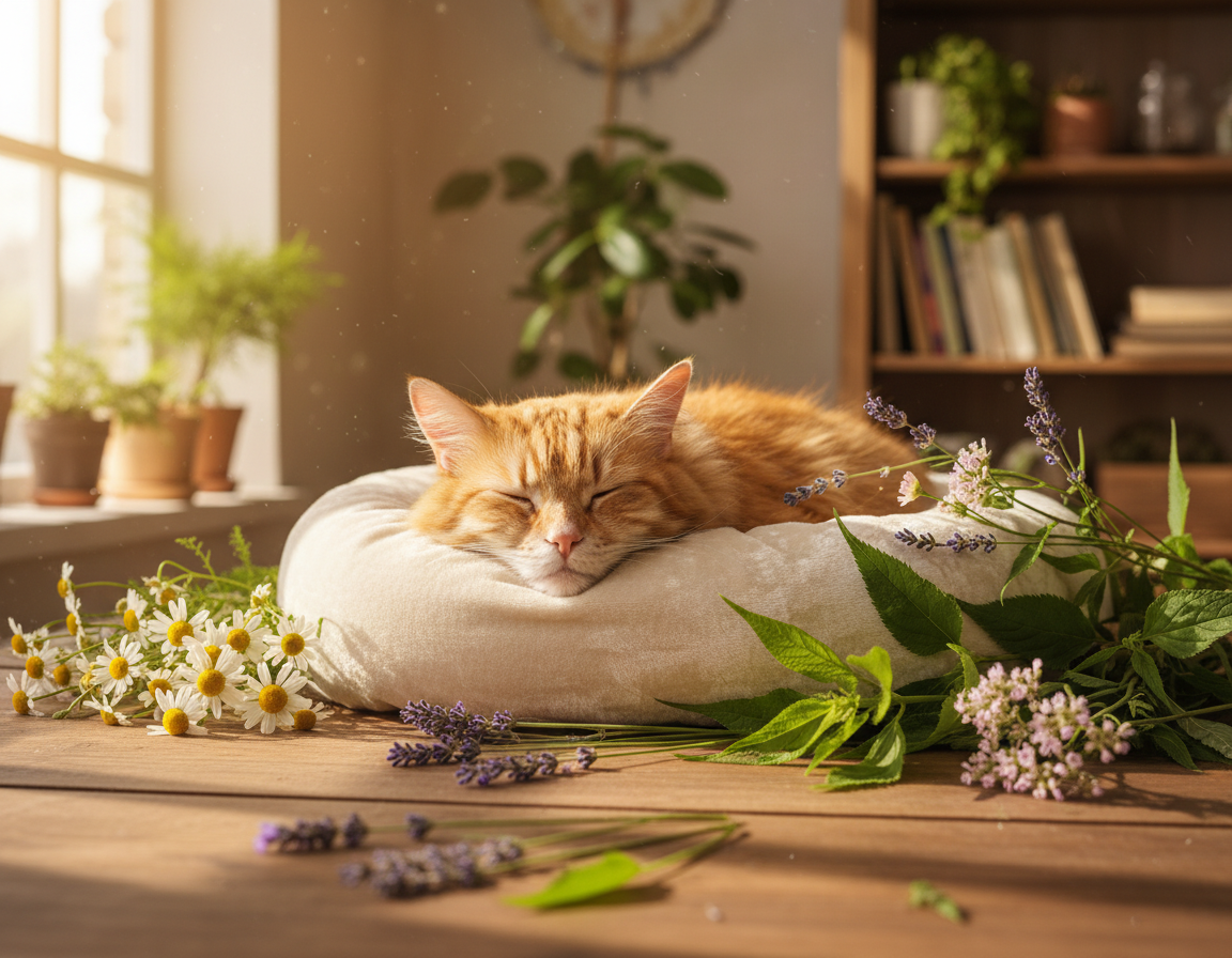 tiseni-bolesti-u-kocky-bylinami tišení bolesti u kočky bylinami