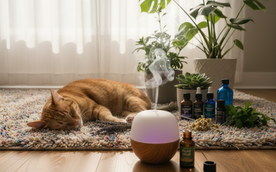 Účinky esenciálních olejů na kočku – Vše, co o tom potřebuješ vědět!