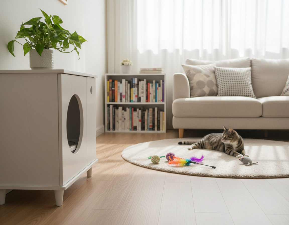 umístění kočičí toalety