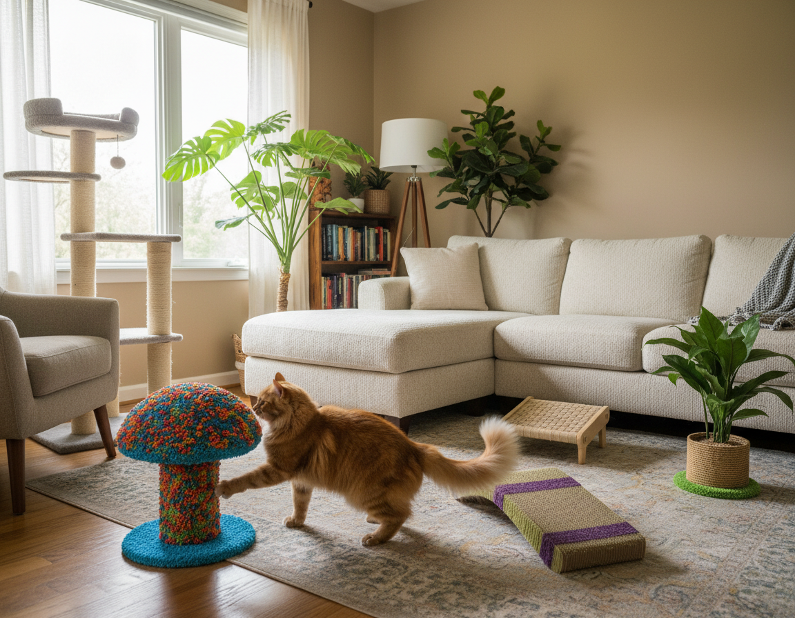 výběr místa pro škrabadlo