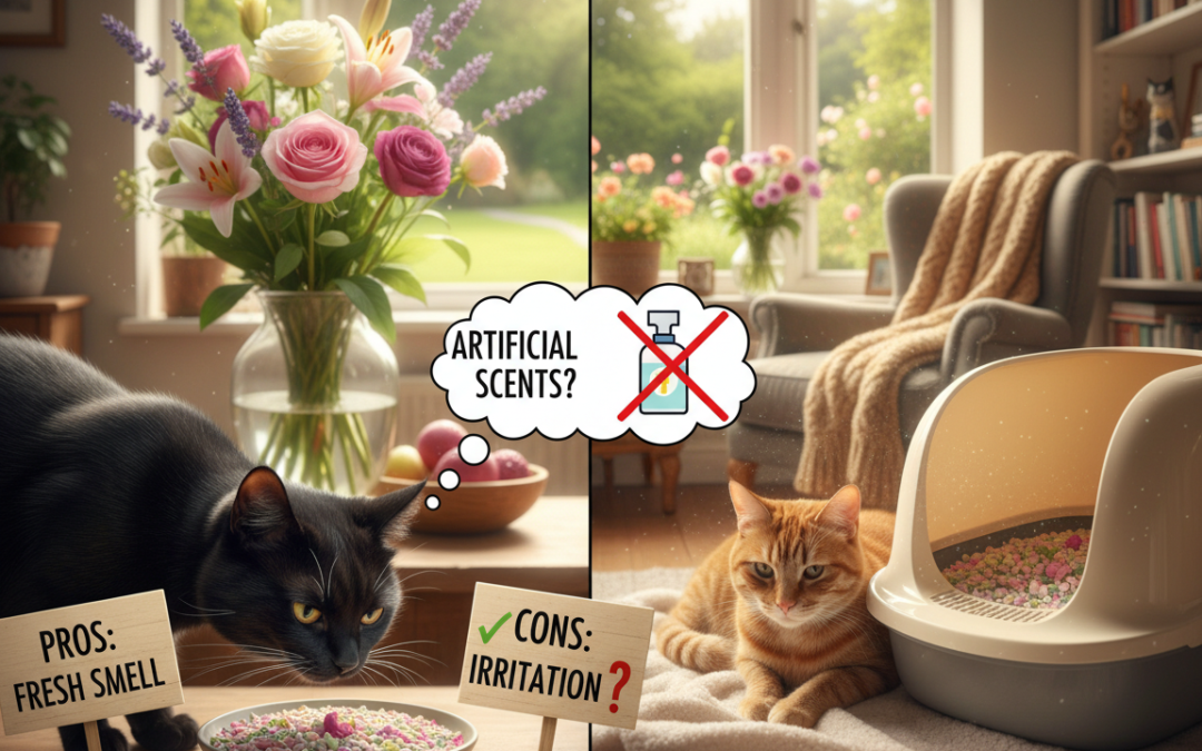 Výhody a nevýhody parfémovaného steliva pro kočky – Vše, co o tom potřebuješ vědět!