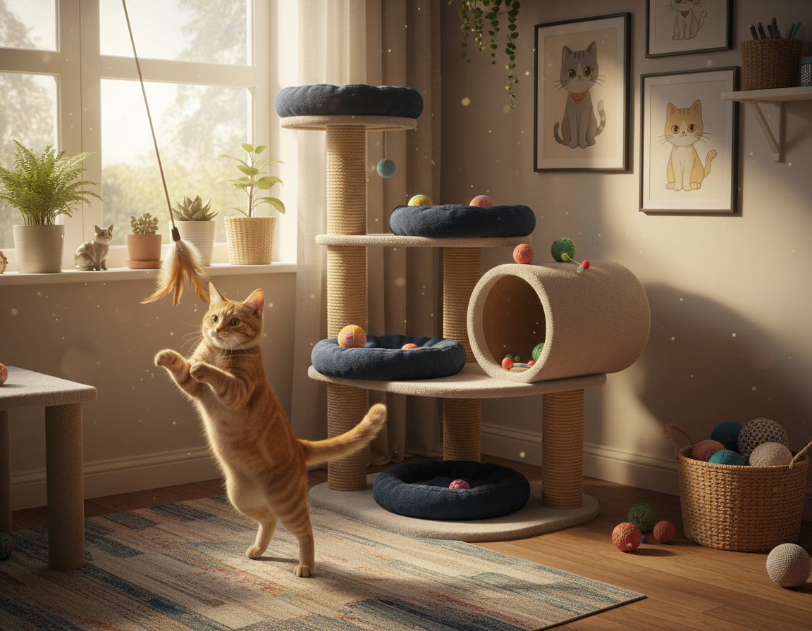 Vytvoření herního prostoru pro kočky – Vše, co o tom potřebuješ vědět!