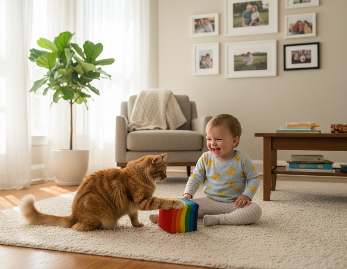 vztah kočky k novému členu rodiny