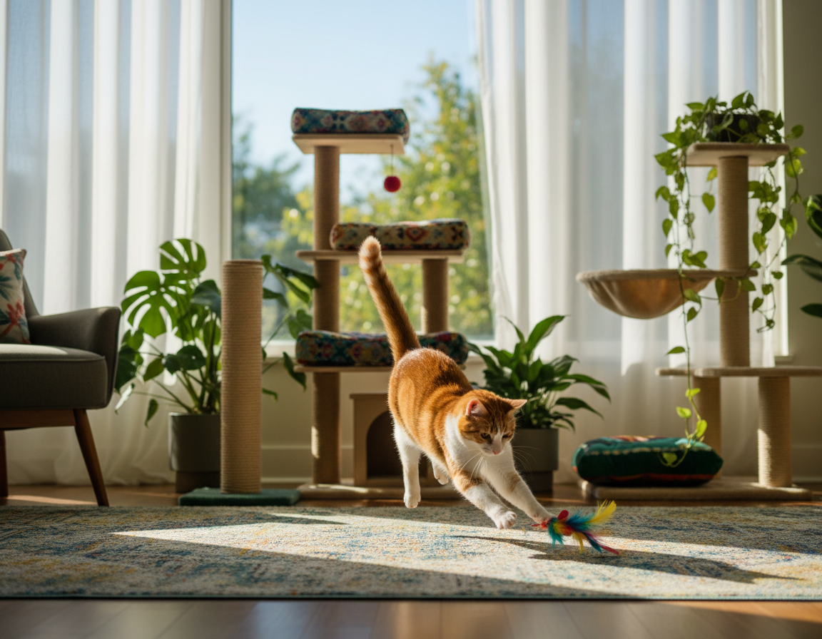 aktivní hodiny kočky během dne