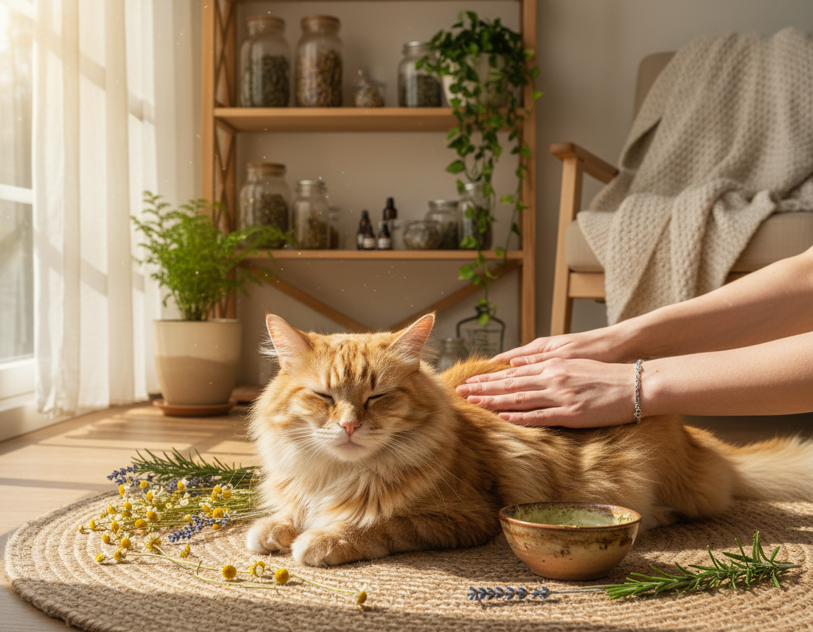 bylinná péče o kůži kočky