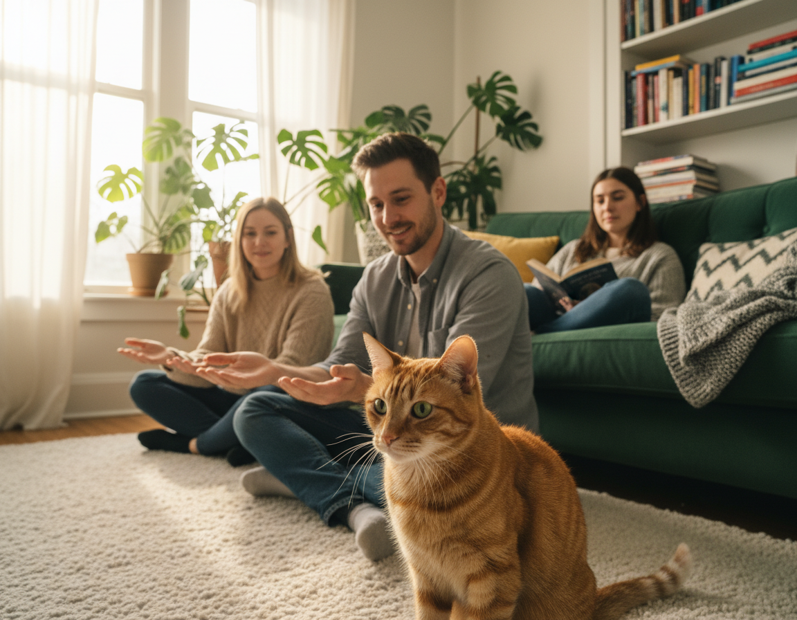 chování kočky vůči cizím lidem