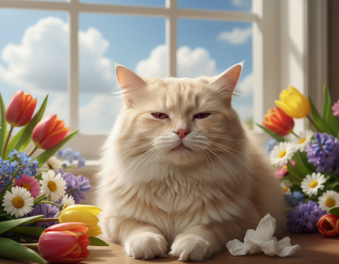 jarní alergie u koček