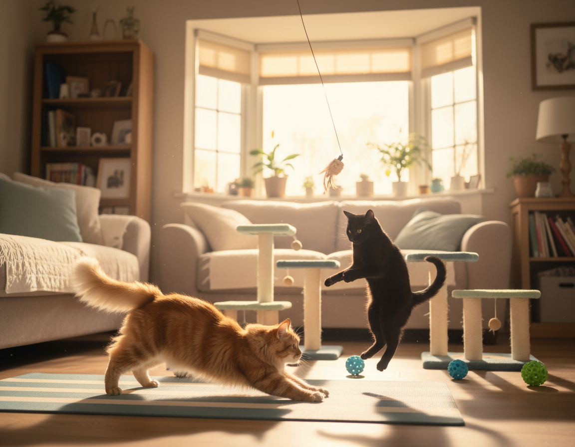 každodenní gymnastická cvičení pro kočky