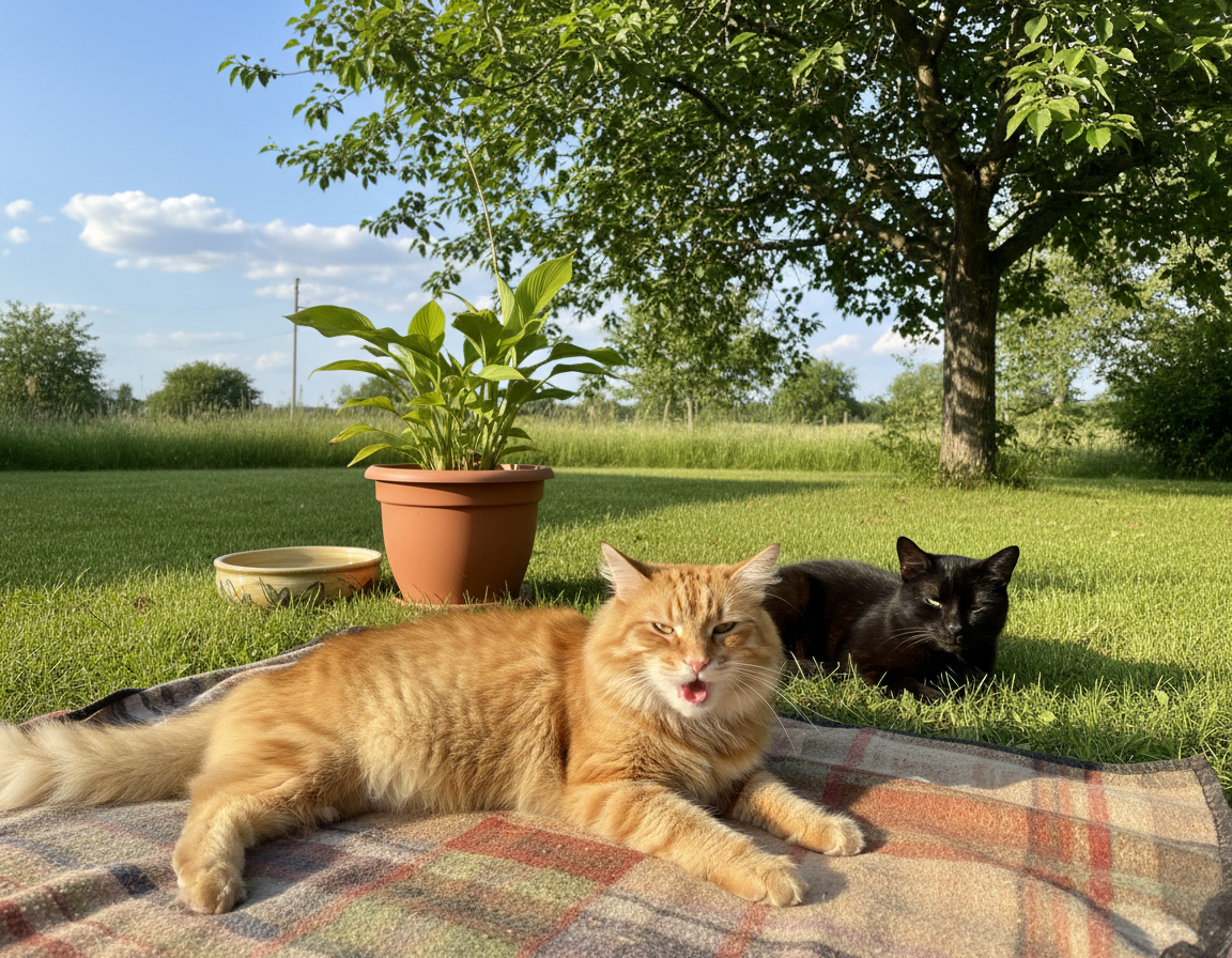 letní úpal u koček