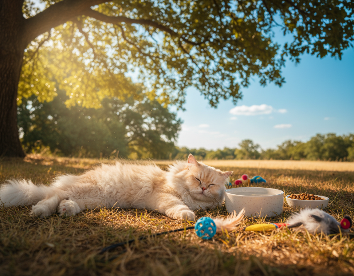 ochrana kočky před horkem venku