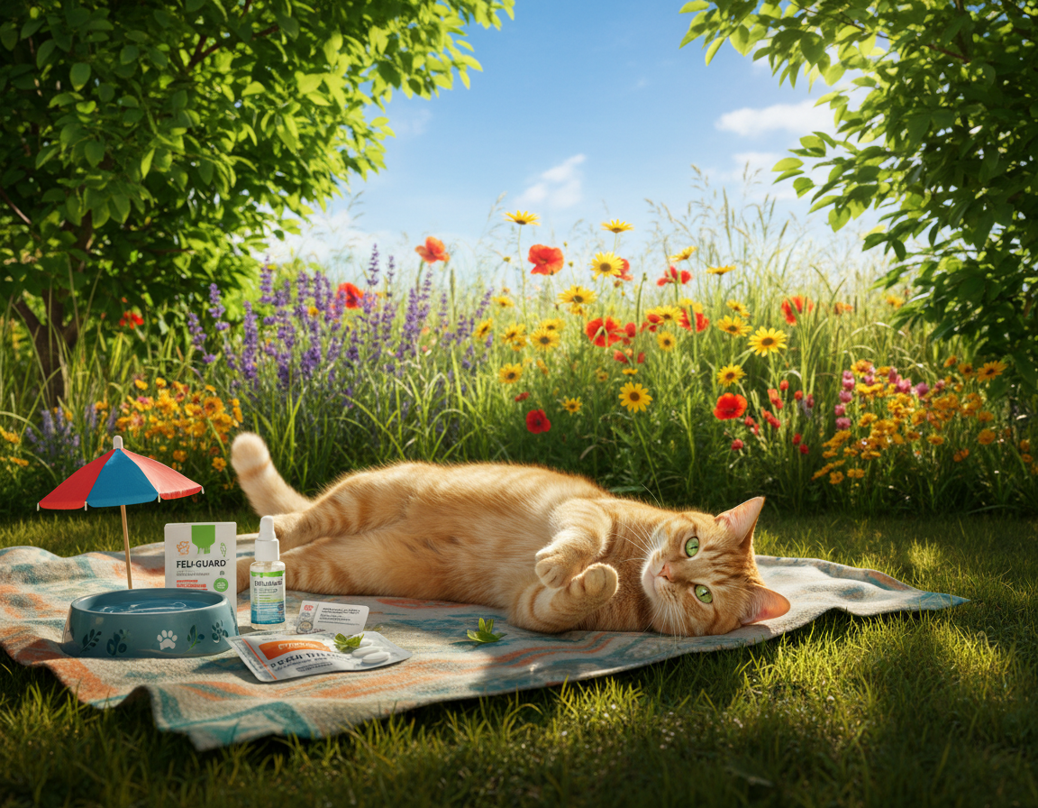 ochrana kočky proti parazitům v létě