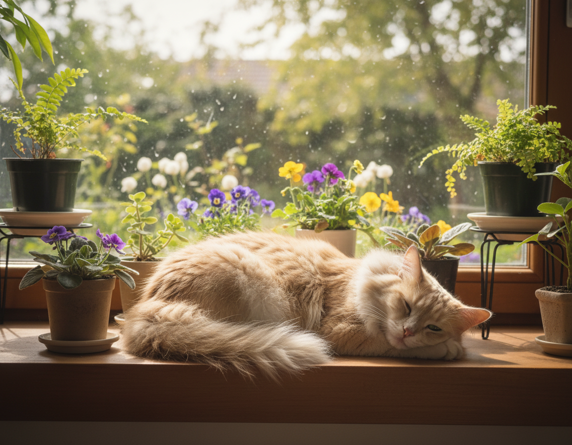 Odpočinek kočky na parapetu – Vše, co o tom potřebuješ vědět!