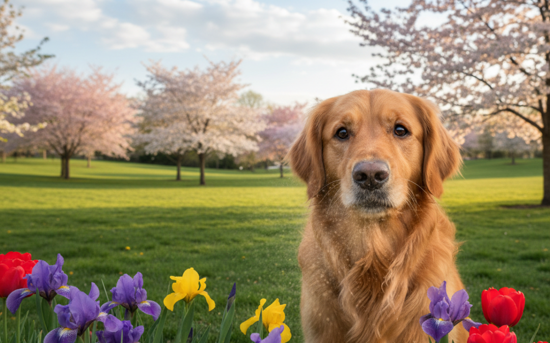 Psi a kvetoucí stromy – může to být problém?