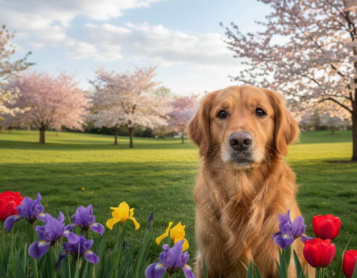 pes-jaro-alergie-na-kvetiny pes jaro alergie na květiny