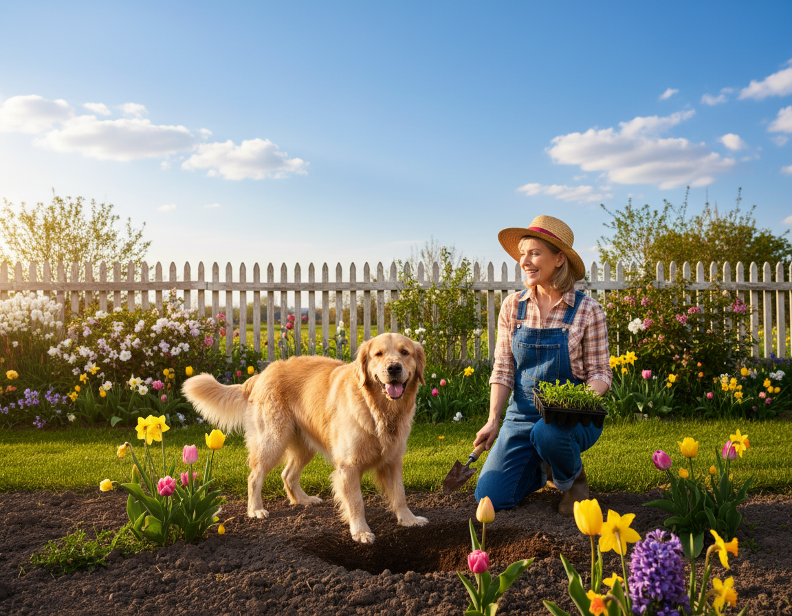 Jarní práce na zahradě a pes – jak ho ochránit?