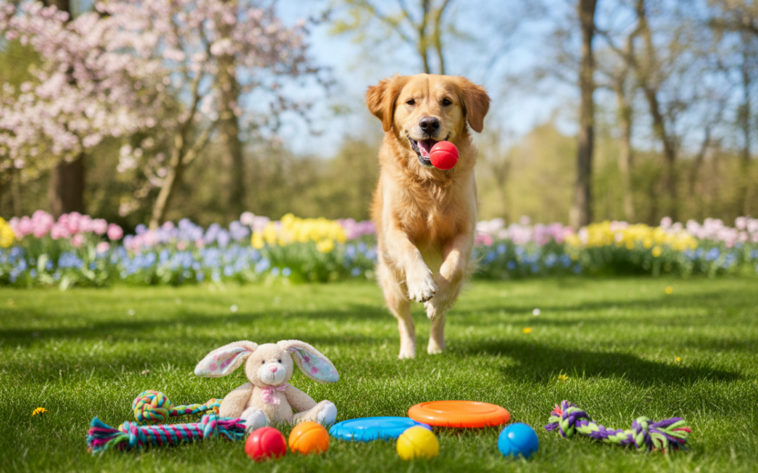 Jaké hračky pro psa jsou ideální na jarní hry venku?