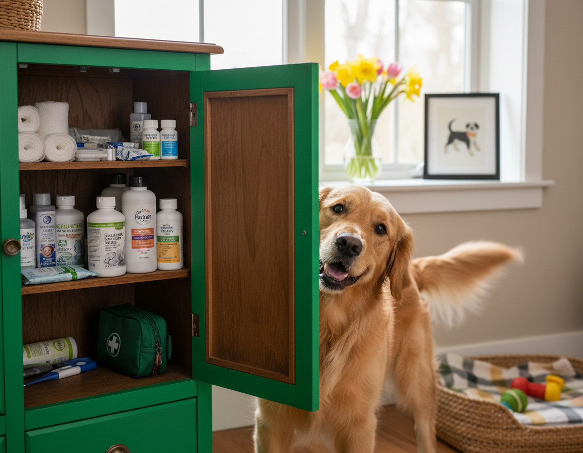 pes jaro lékárnička první pomoci