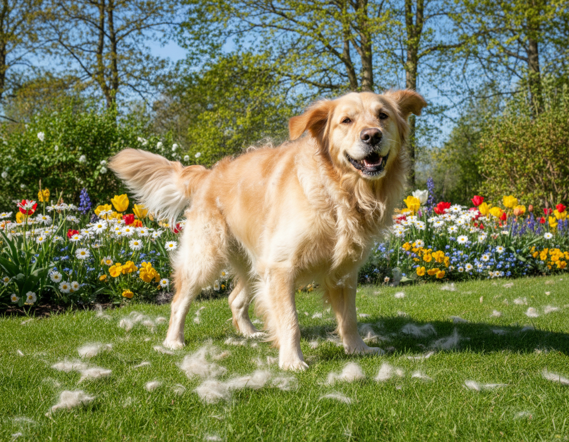 pes-jaro-obdobi-linani pes jaro období línání