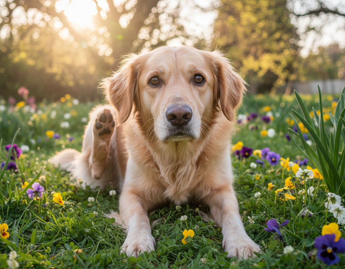 pes jaro podráždění kůže