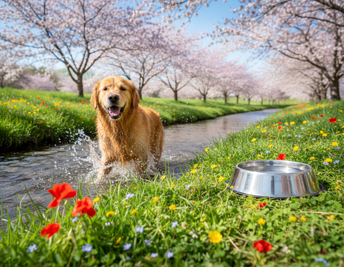 pes jaro příjem vody